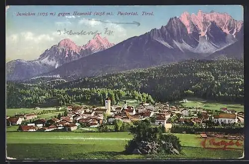 AK Innichen im Pustertal, Gesamtansicht gegen Haunold