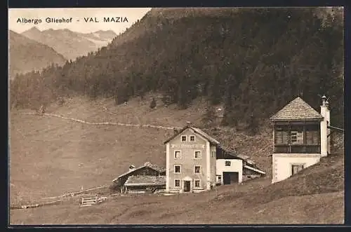 AK Malles Venosta, Val Mazia, Albergo Glieshof mit Bergpanorama