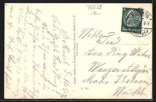 AK Rottweil a. N., Hauptstrasse mit schwarzem Tor