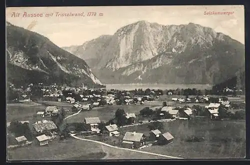AK Alt-Aussee, Ortsansicht mit Trisselwand