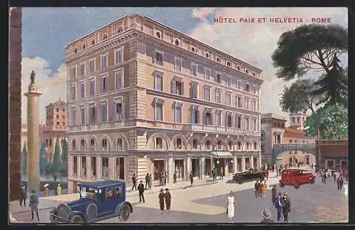 AK Rome, Hotel Paix et Helvetia