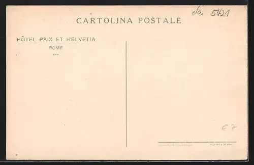 AK Rome, Hotel Paix et Helvetia