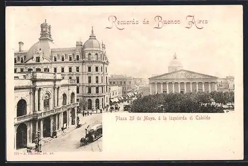 AK Buenos Aires, Plaza 25 de Mayo, a la izquierda el Cabildo