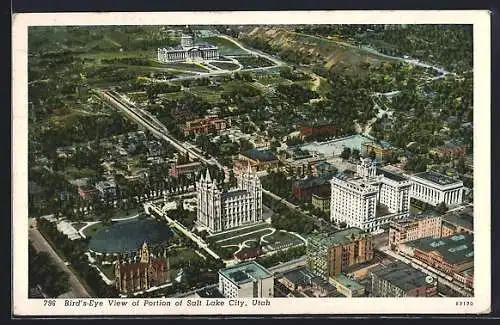 AK Salt Lake City, Utah, Stadtansicht aus der Vogelschau