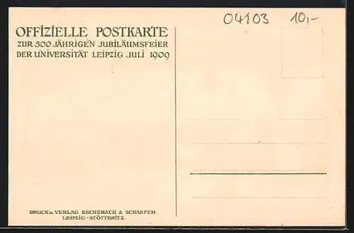 Steindruck-AK Leipzig, Paulinerkirche im 1750