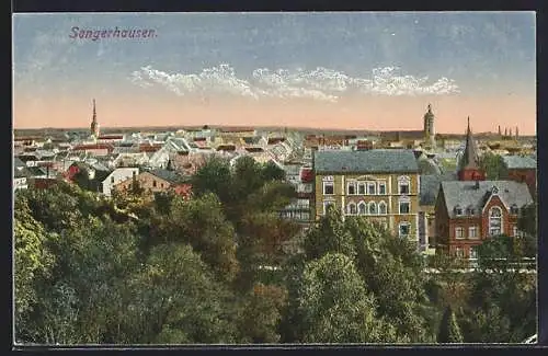 AK Sangerhausen, Ortsansicht aus der Vogelschau
