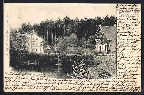 AK Langebrück i. Sa., Haidemühle am See