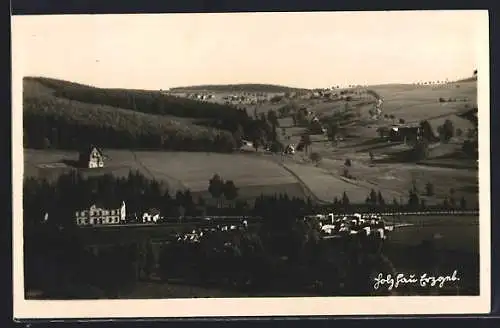 AK Holzhau, Teilansicht der Ortschaft im Erzgebirge