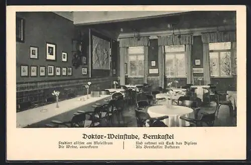 AK Bernkastel, Gasthaus Doctor-Weinstube, Gaststube