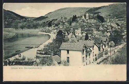 AK Neckarsteinach, Ortsansicht