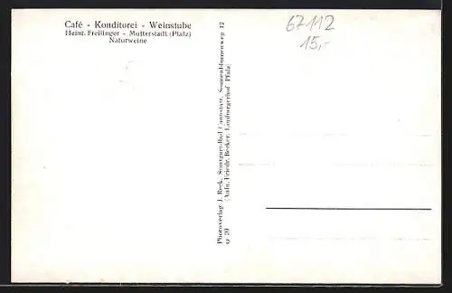 AK Mutterstadt /Pfalz, Café Freilinger
