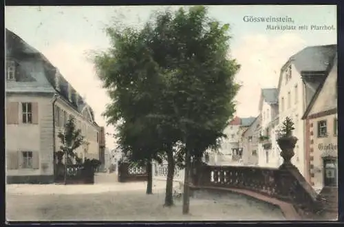 AK Gössweinstein, Marktplatz mit Pfarrhof