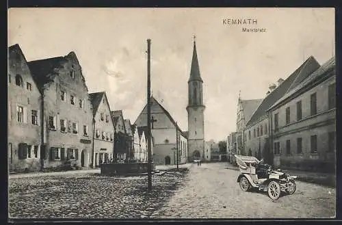 AK Kemnath / Oberpf., Partie am Marktplatz, Auto