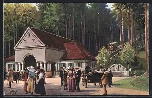 AK Baden-Baden, Merkurbahn, Bahnhof Merkurwald