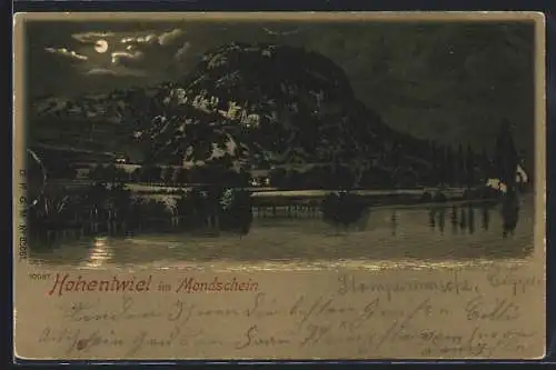 Lithographie Hohentwiel, Panorama