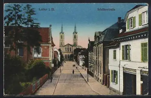 AK Lahr / Baden, Blick in die Schillerstrasse