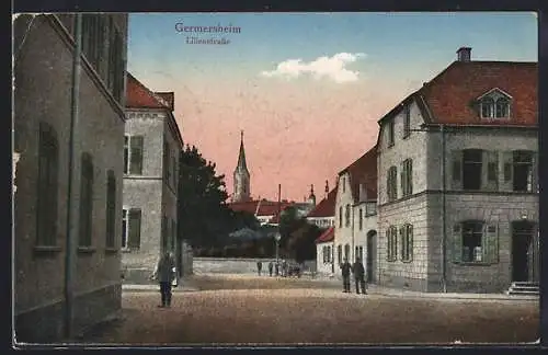 AK Germersheim, Abendstimmung in der Lilienstrasse