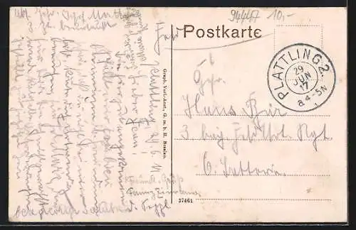 AK Plattling, Blick auf den Ludwig-Platz