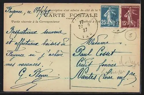 AK Fayence, Notre-Dame des Cyprès et allée de cyprès majestueux