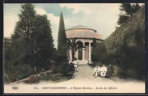AK Saint-Mandrier, L`Hôpital Maritime, Jardin des Officiers