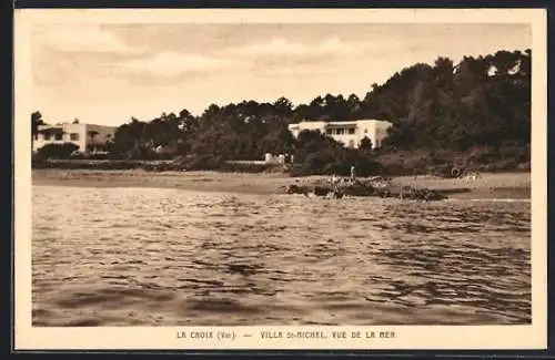 AK La Croix, Villa St-Michel vue de la mer