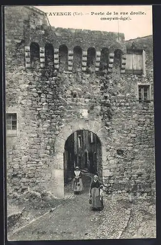 AK Fayence, Porte de la rue droite (moyen-âge)
