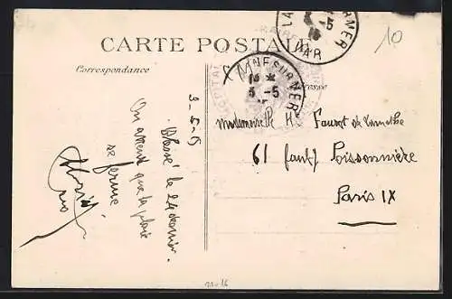 AK La Seyne-sur-Mer, Rue Hoche avec palmiers et passants