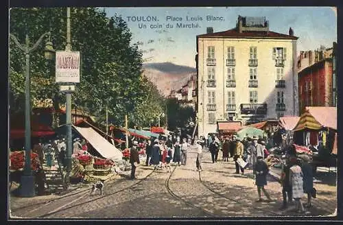 AK Toulon, Place Louis Blanc, un coin du marché