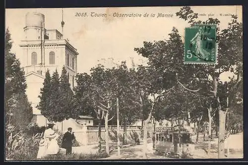 AK Toulon, Observatoire de la Marine et tramway en promenade