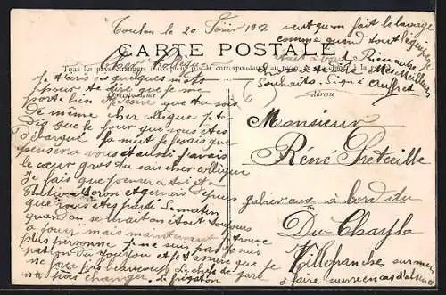 AK Toulon, Place de la Régie avec fontaine et passants