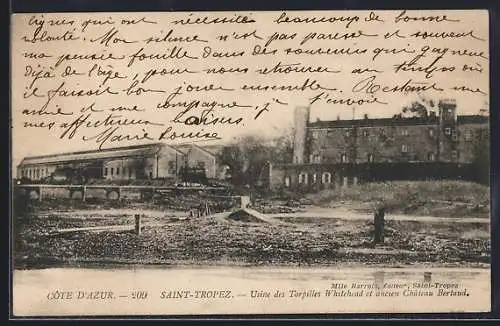 AK Saint-Tropez, Usine des Torpilles Whitehead et ancien Château Borelli