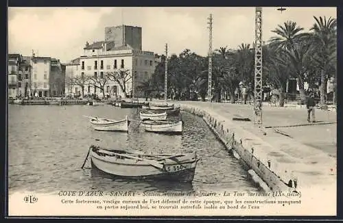 AK Sanary, Station hivernale et balnéaire, La Tour sarrasine (XIXe siècle)