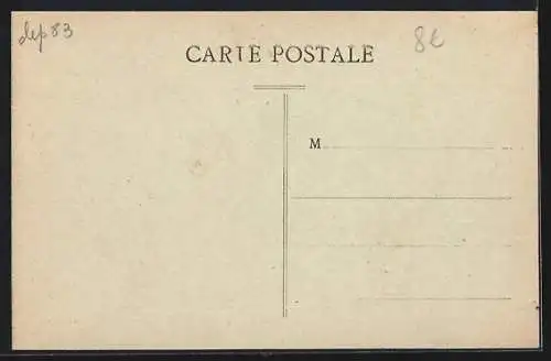 AK Sanary, Boulevard Courbet et vue sur la falaise rocheuse