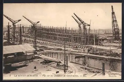 AK La Seyne-sur-Mer, Vue sur les Chantiers de Construction