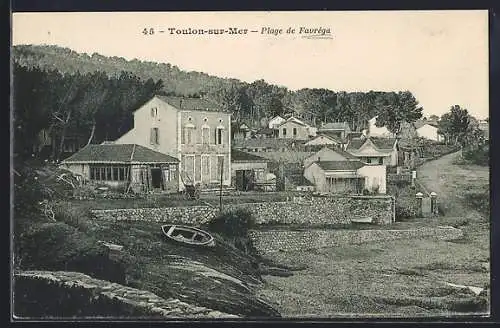 AK Toulon-sur-Mer, Plage de Faveyra