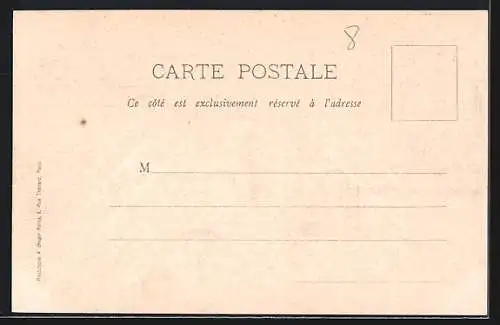 AK Cuers, Place Pasteur avec fontaine et arbres dénudés