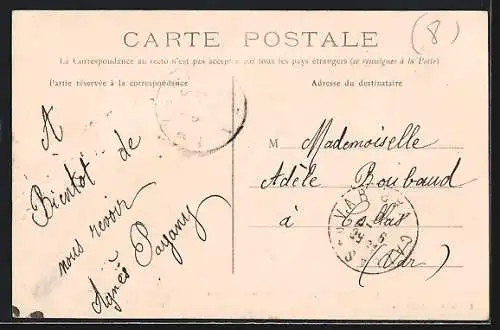 AK Fayence, Place de la République avec arbres et passants