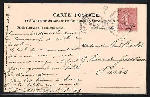 AK Bormes, Terrasse de l`Hôtel Bellevue et vue sur les collines