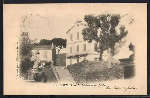 AK Bormes, La Mairie et les Écoles