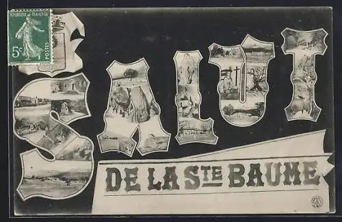 AK Sainte-Baume, Salut de la Ste Baume avec vues pittoresques de la région