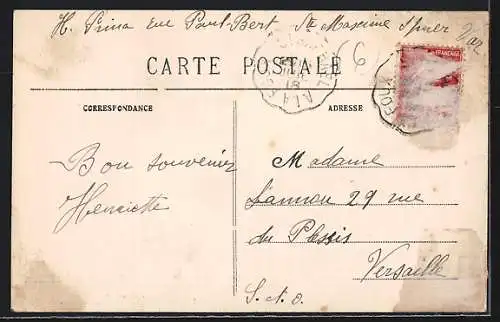 AK Sainte-Maxime-sur-Mer, Le Boulevard et la Place des Platanes