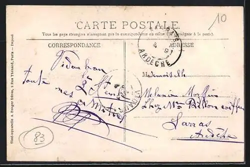 AK Vidauban, Place Nationale avec fontaine et enfants jouant