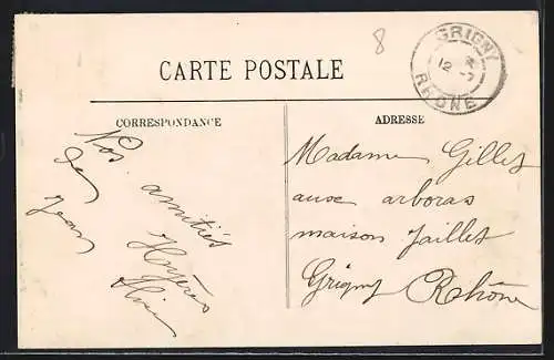 AK Hyères, Avenue des Palmiers et la Poste