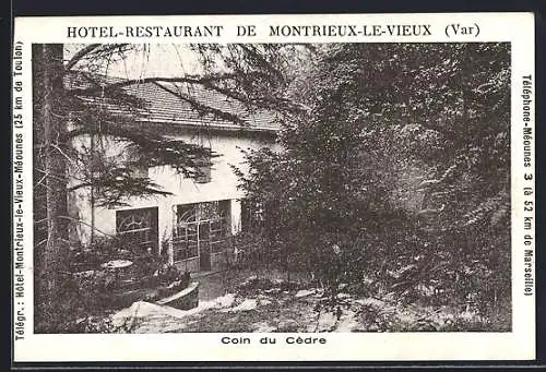 AK Montrieux-le-Vieux, Hôtel-Restaurant et Coin du Cèdre