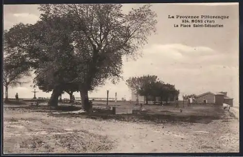AK Mons, La Place Saint-Sébastien