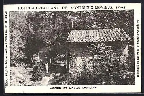 AK Montrieux-le-Vieux, Jardin et Châlet Douglas de l`Hôtel-Restaurant