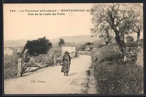 AK Montauroux, Vue de la route du Puits