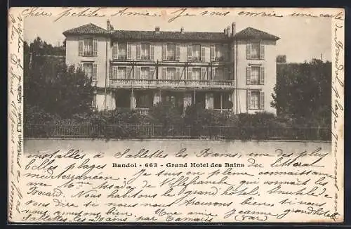 AK Bandol, Grand Hôtel des Bains et jardins élégants