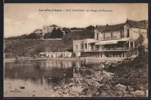 AK Bandol, La Plage de Rènecros et le Golf Hôtel sur la Côte d`Azur