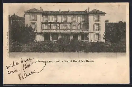 AK Bandol, Grand Hôtel des Bains